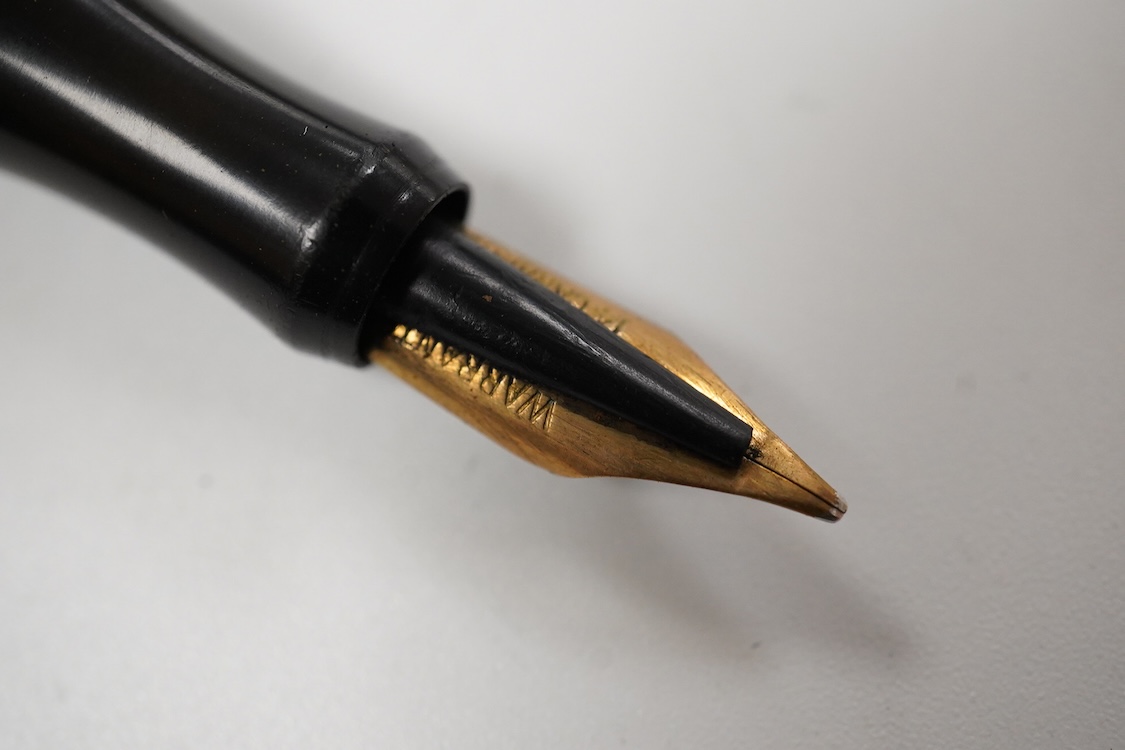 A De La Rue Onoto piston fill fountain pen with over and under feed